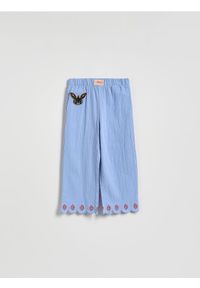 Reserved - Spodnie Bing - lawendowy. Kolor: fioletowy. Materiał: bawełna #1