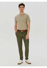 PAKO LORENTE – Zielone gładkie spodnie męskie P24SF-WX-003-Z-0 - Pako Lorente. Kolor: zielony. Materiał: bawełna. Wzór: gładki. Sezon: wiosna. Styl: klasyczny #7