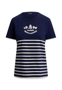 Lauren Ralph Lauren - LAUREN RALPH LAUREN T-Shirt 200B21056001 Granatowy Relaxed Fit. Kolor: niebieski. Materiał: bawełna #6