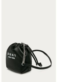 DKNY - Dkny - Torebka. Kolor: czarny. Wzór: nadruk. Materiał: skórzane. Rozmiar: małe. Rodzaj torebki: na ramię #2