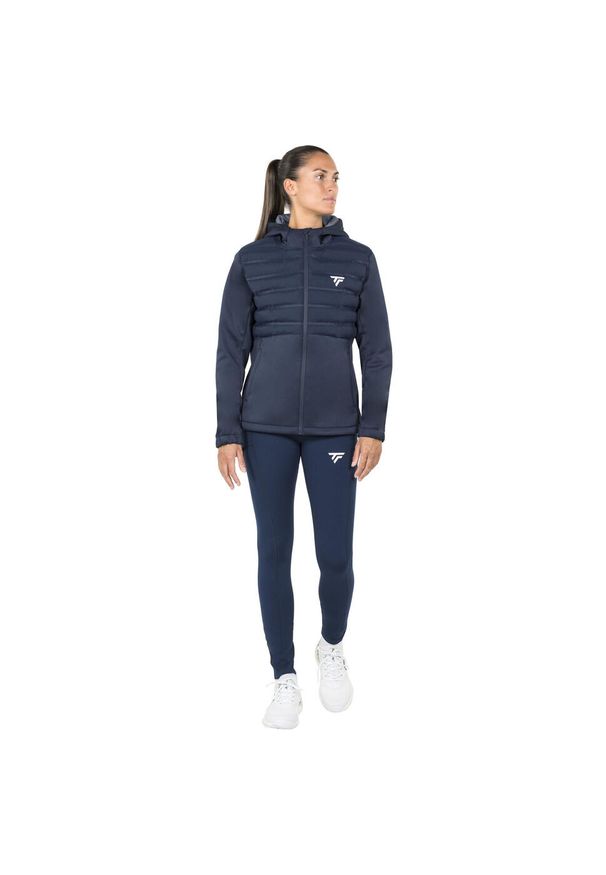 TECNIFIBRE - Damska kurtka puchowa Tecnifibre Bombshell Pro. Kolor: niebieski. Materiał: puch. Styl: sportowy