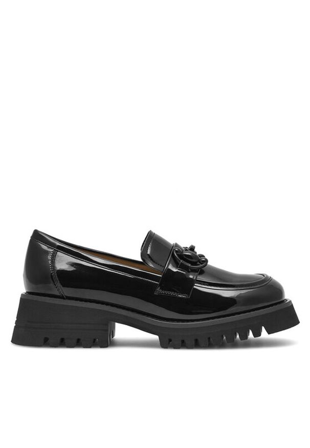 Badura Loafersy WFA2487-1Z Czarny. Kolor: czarny. Materiał: lakier, skóra