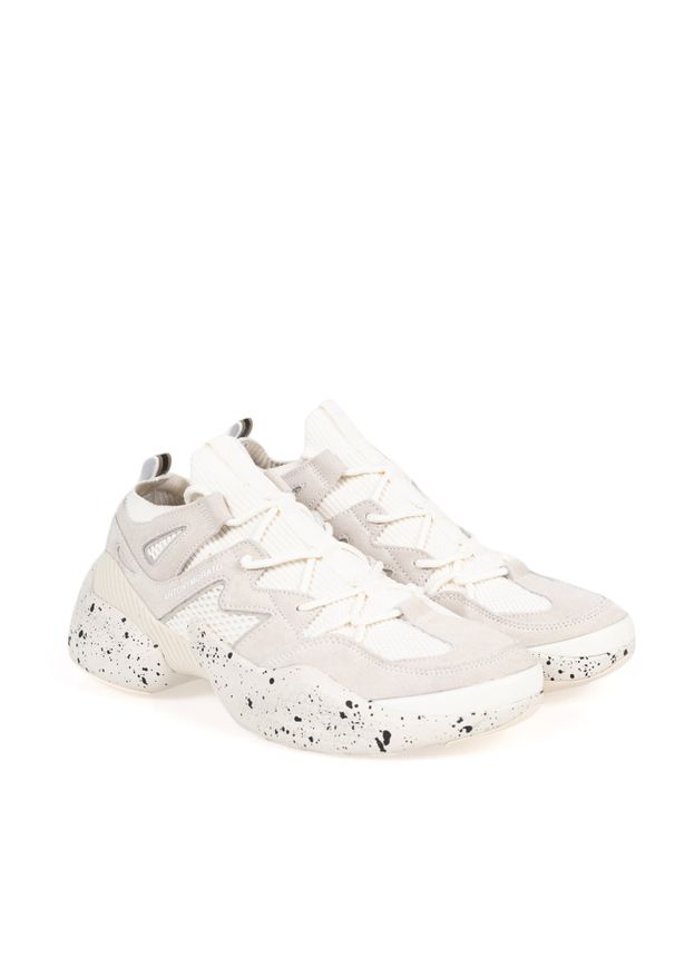 Antony Morato Sneakersy | MMFW01236-LE500089 | Mężczyzna | Biały. Nosek buta: okrągły. Kolor: biały. Materiał: tkanina, skóra