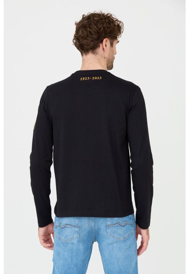 Aeronautica Militare - AERONAUTICA MILITARE Czarny longsleeve. Kolor: czarny. Długość rękawa: długi rękaw