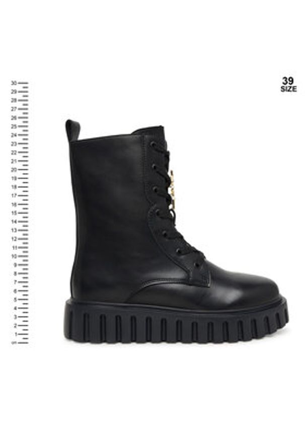 Patrizia Pepe Trzewiki PPJ981.31 Czarny. Kolor: czarny. Materiał: skóra