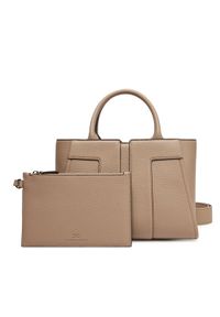 Elisabetta Franchi Torebka BS05A51E2 Beżowy. Kolor: beżowy. Materiał: skórzane