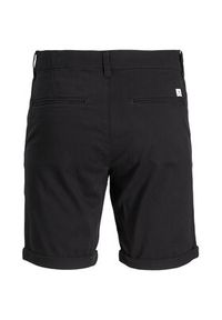 Jack & Jones - Jack&Jones Szorty materiałowe Dave 12182549 Czarny Regular Fit. Kolor: czarny. Materiał: bawełna