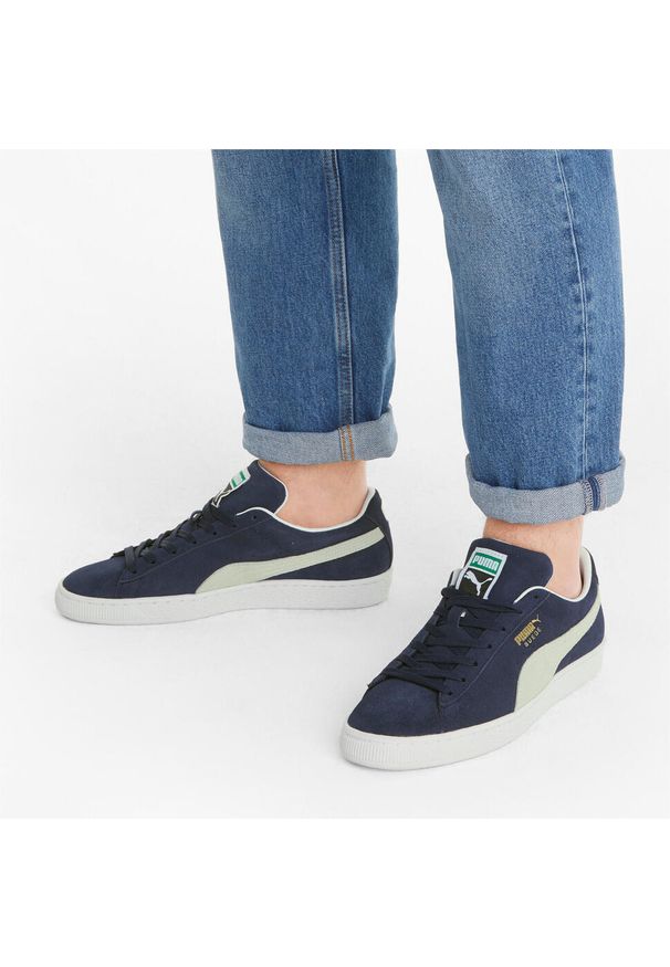 Buty Puma Suede Classic XXI, Mężczyźni. Okazja: na co dzień. Kolor: biały, wielokolorowy, niebieski. Materiał: zamsz, materiał. Model: Puma Suede
