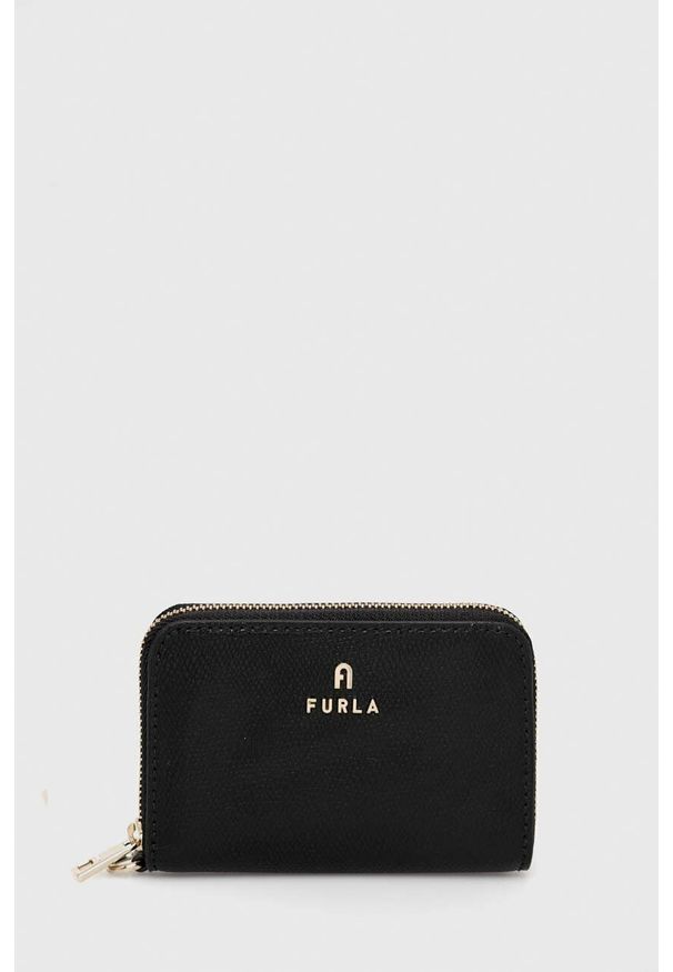Furla portfel skórzany damski kolor czarny. Kolor: czarny. Materiał: skóra