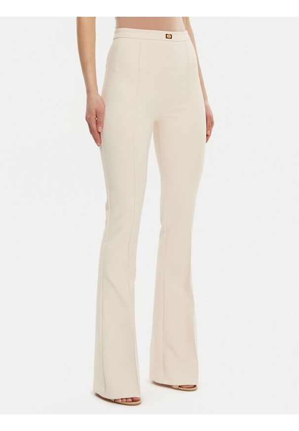 Elisabetta Franchi Spodnie outdoor 8053686307125 Biały Regular Fit. Kolor: biały. Materiał: syntetyk