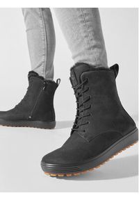 ecco - ECCO Botki Soft 7 Tred W 45042302001 Czarny. Kolor: czarny. Materiał: zamsz, skóra