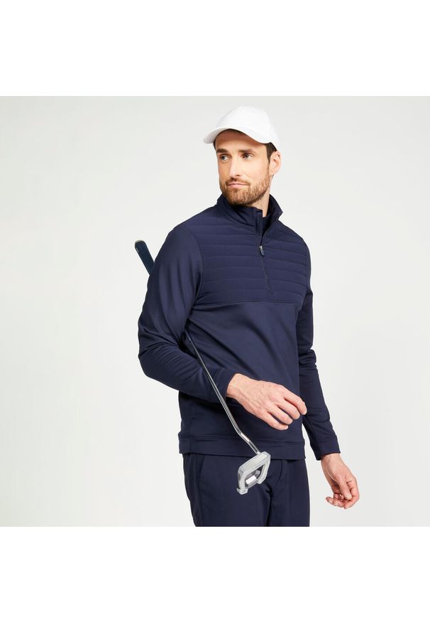 INESIS - Kurtka do golfa męska Inesis CW500. Typ kołnierza: golf. Kolor: niebieski. Materiał: poliester, elastan. Sport: golf