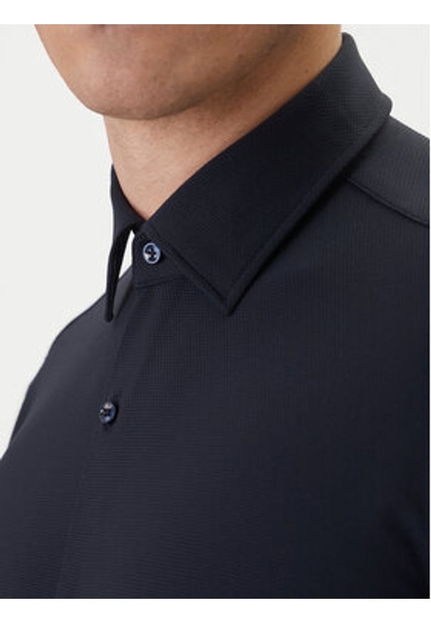 BOSS Koszula P-Hank 50555767 Granatowy Slim Fit. Kolor: niebieski. Materiał: syntetyk
