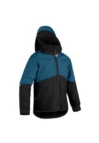UNUO - Kurtka softshellowa dziecięca z polarem Street, czarny, kobaltowy. Kolor: czarny. Materiał: polar. Sezon: jesień, wiosna. Styl: street