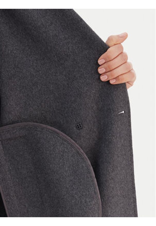 ViCOLO Płaszcz wełniany TF0003 Szary Regular Fit. Kolor: szary. Materiał: syntetyk