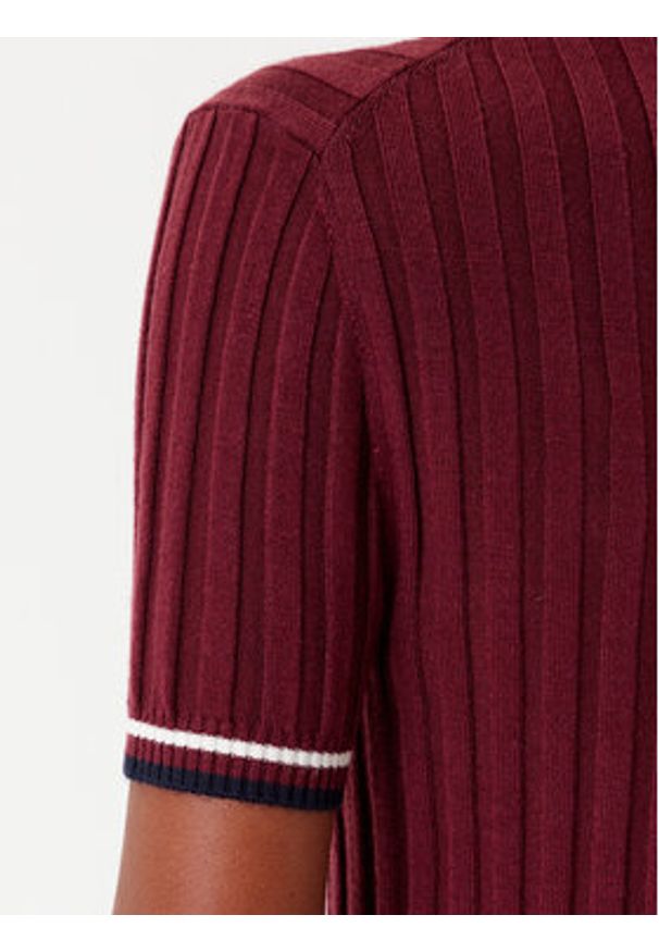 Guess Sweter V5BP04 Z1152 Bordowy Regular Fit. Kolor: czerwony. Materiał: akryl