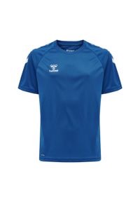 Koszulka sportowa z krótkim rękawem dziecięca Hummel Core XK Kids Poly T-Shirt. Kolor: niebieski. Długość rękawa: krótki rękaw. Długość: krótkie. Sport: koszykówka