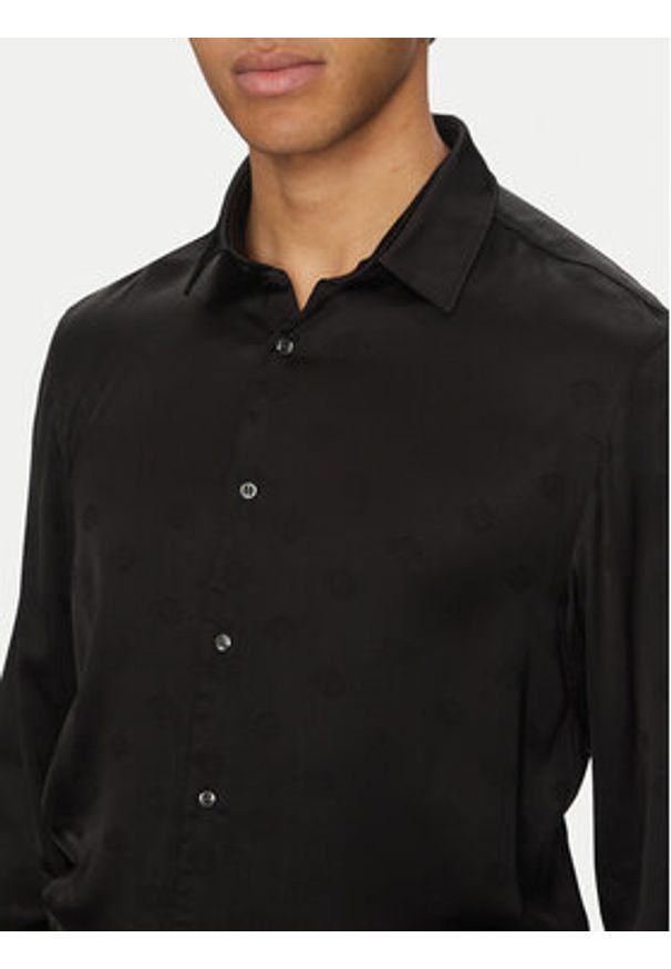 Hugo - HUGO Koszula Elisha02 50539726 Czarny Extra Slim Fit. Kolor: czarny. Materiał: wiskoza