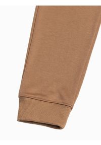Ombre Clothing - Spodnie męskie dresowe joggery P918 - brązowe - M. Kolor: brązowy. Materiał: dresówka #2