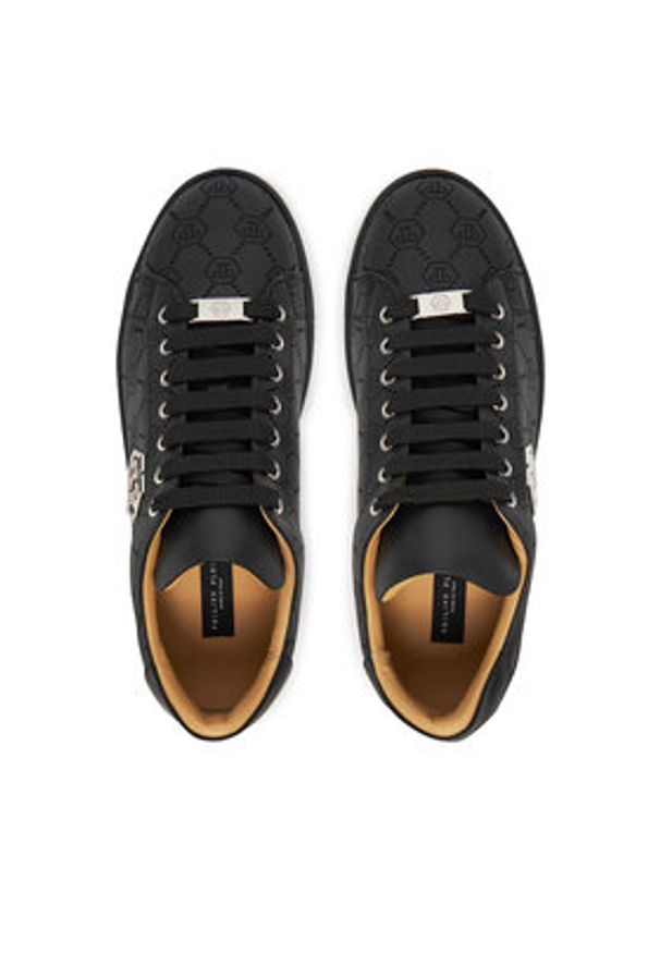 Philipp Plein - PHILIPP PLEIN Sneakersy PAES USC0770 Czarny. Kolor: czarny. Materiał: skóra