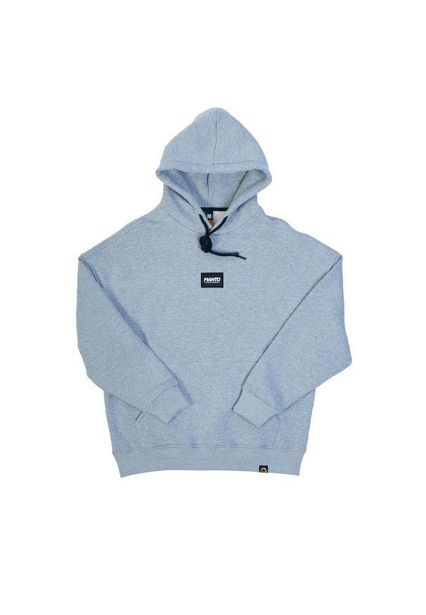 MANTO - Bluza sportowa męska Manto Label Oversize z kapturem. Typ kołnierza: kaptur. Kolor: szary