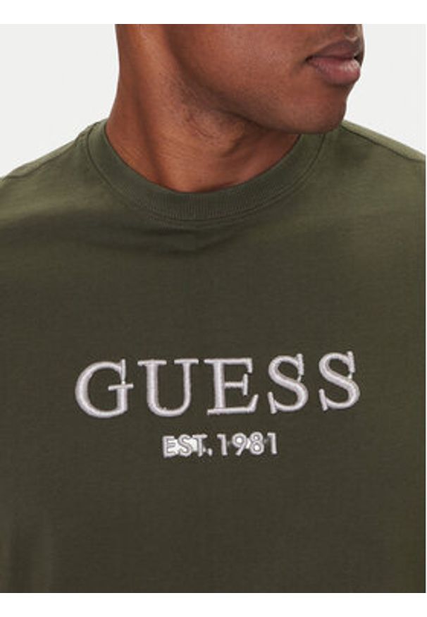 Guess T-Shirt M5BI09 K8FQ4 Zielony Regular Fit. Kolor: zielony. Materiał: bawełna