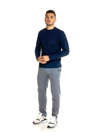 LEONE 1947 APPAREL - Męska koszulka Leone z długim rękawem Urban. Kolor: niebieski. Materiał: tkanina. Długość rękawa: długi rękaw. Długość: długie. Sport: fitness