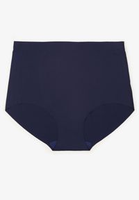 Renee - Granatowe Bezszwowe Majtki High Waist Navorila. Stan: podwyższony. Kolor: niebieski