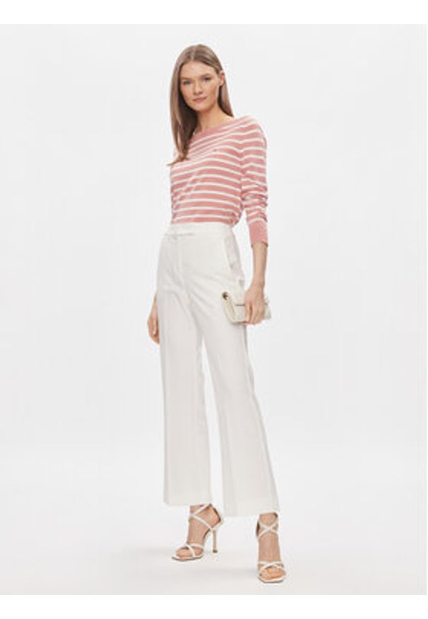 TOMMY HILFIGER - Tommy Hilfiger Sweter WW0WW40099 Różowy Regular Fit. Kolor: różowy. Materiał: syntetyk