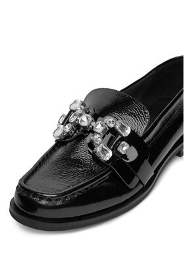 Eva Minge Loafersy AMARYLLIS-V1792B-315 Czarny. Kolor: czarny. Materiał: lakier, skóra