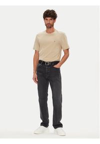 TOMMY HILFIGER - Tommy Hilfiger T-Shirt Ess Seasonal MW0MW39995 Beżowy Regular Fit. Kolor: beżowy. Materiał: bawełna #4