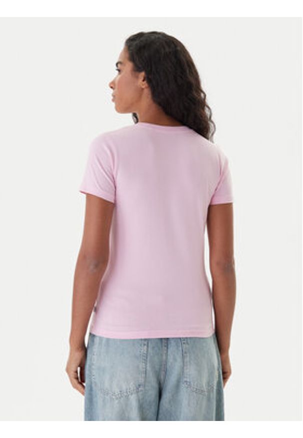 Guess Jeans T-Shirt W5RI52 J1314 Różowy Regular Fit. Kolor: różowy. Materiał: bawełna