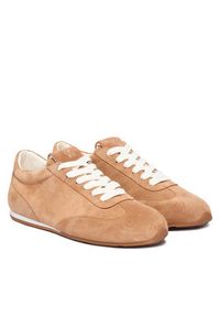 Stuart Weitzman Sneakersy Colton Sleek SN228 Brązowy jasny. Kolor: brązowy. Materiał: skóra, zamsz #6