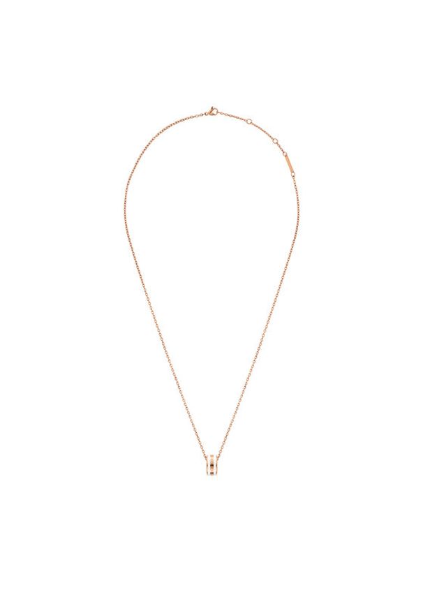Daniel Wellington Naszyjnik Emalie DW00400153 Różowe złocenie. Materiał: metalowe. Kolor: różowy