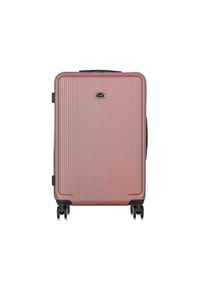 Ochnik - Komplet walizek na kółkach 19"/24"/28". Kolor: różowy. Materiał: guma, poliester, materiał, kauczuk #8