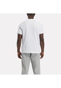 Koszulka fitness męska Reebok krótki rękaw. Kolor: biały. Materiał: bawełna. Długość rękawa: krótki rękaw. Długość: krótkie. Sport: fitness