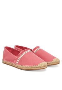 TOMMY HILFIGER - Tommy Hilfiger Espadryle Fringe Canvas Closed Espadrille FW0FW08881 Różowy. Kolor: różowy. Materiał: materiał #4