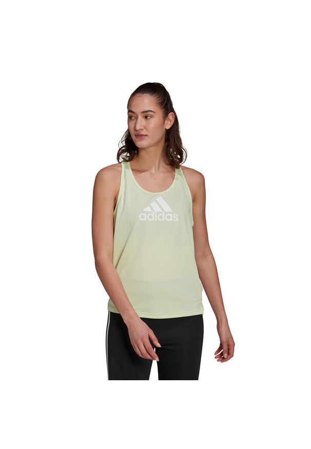 Koszulka fitness damska Adidas bez rękawów. Materiał: elastan, materiał, poliester. Długość rękawa: bez rękawów. Sport: fitness