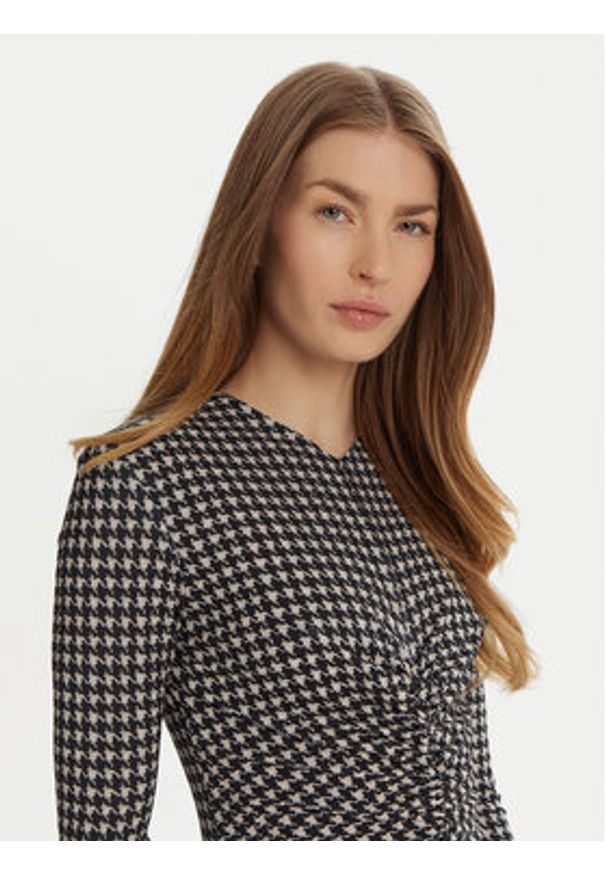 NORMA KAMALI Sukienka codzienna KK3243PLD25657 Szary Slim Fit. Okazja: na co dzień. Kolor: szary. Materiał: syntetyk. Typ sukienki: proste. Styl: casual
