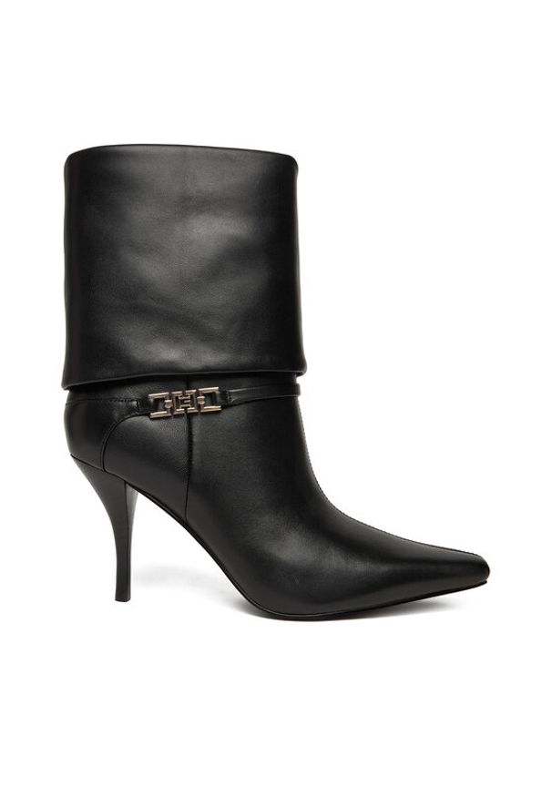 Guess Botki FLFNXX LEA10 Czarny. Kolor: czarny. Materiał: skóra