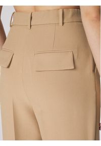 Simple Spodnie materiałowe SPD504-03 Beżowy Relaxed Fit. Kolor: beżowy. Materiał: syntetyk, materiał