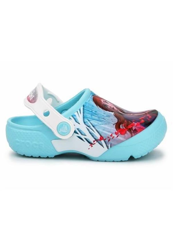Buty do chodzenia niemowlęce Crocs Disney Frozen 2. Kolor: wielokolorowy. Materiał: syntetyk, materiał. Wzór: motyw z bajki