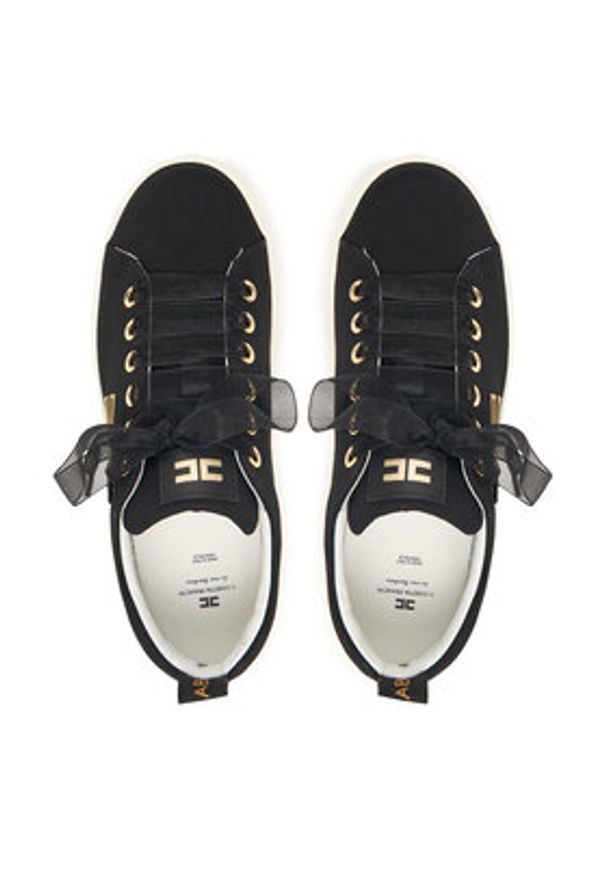 Elisabetta Franchi Sneakersy F4A9-E0528-1256 D Czarny. Kolor: czarny. Materiał: materiał