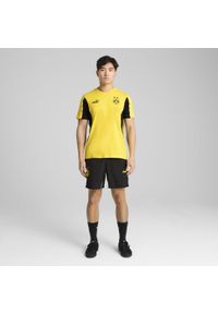 Puma - Męska koszulka Borussia Dortmund ftblARCHIVE PUMA Faster Yellow Black. Kolor: czarny, żółty, wielokolorowy. Wzór: aplikacja