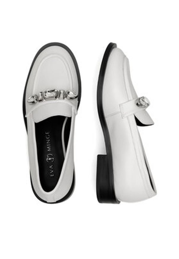 Eva Minge Loafersy WGA3289-1Z Biały. Kolor: biały. Materiał: skóra