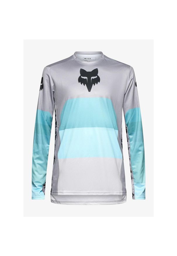 FOX - Bluza rowerowa męska Fox Ranger LS Jersey Grid. Kolor: szary. Materiał: jersey