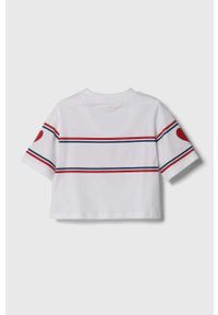 Guess t-shirt bawełniany dziecięcy kolor biały. Okazja: na co dzień. Kolor: biały. Materiał: bawełna. Długość rękawa: krótki rękaw. Długość: krótkie. Styl: casual, klasyczny #2