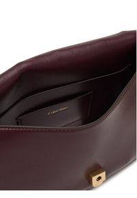 Calvin Klein Torebka Ck Convertible Chain Medium Bag LV04F3171G Bordowy. Kolor: czerwony. Materiał: skórzane #3