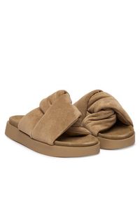 Inuikii Klapki Soft Crossed 1004.003.0401 Beżowy. Kolor: beżowy. Materiał: skóra, zamsz #5