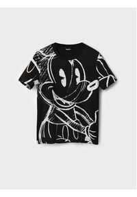 Desigual T-Shirt DISNEY Mickey Trazos 22WWTK85 Czarny Regular Fit. Kolor: czarny. Materiał: bawełna. Wzór: motyw z bajki #5